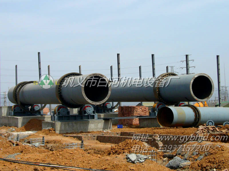 白河機(jī)電回轉(zhuǎn)窯河南施工現(xiàn)場(chǎng)