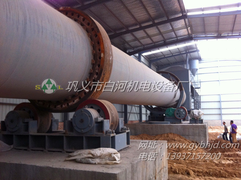 白河機(jī)電回轉(zhuǎn)窯河南施工現(xiàn)場(chǎng)